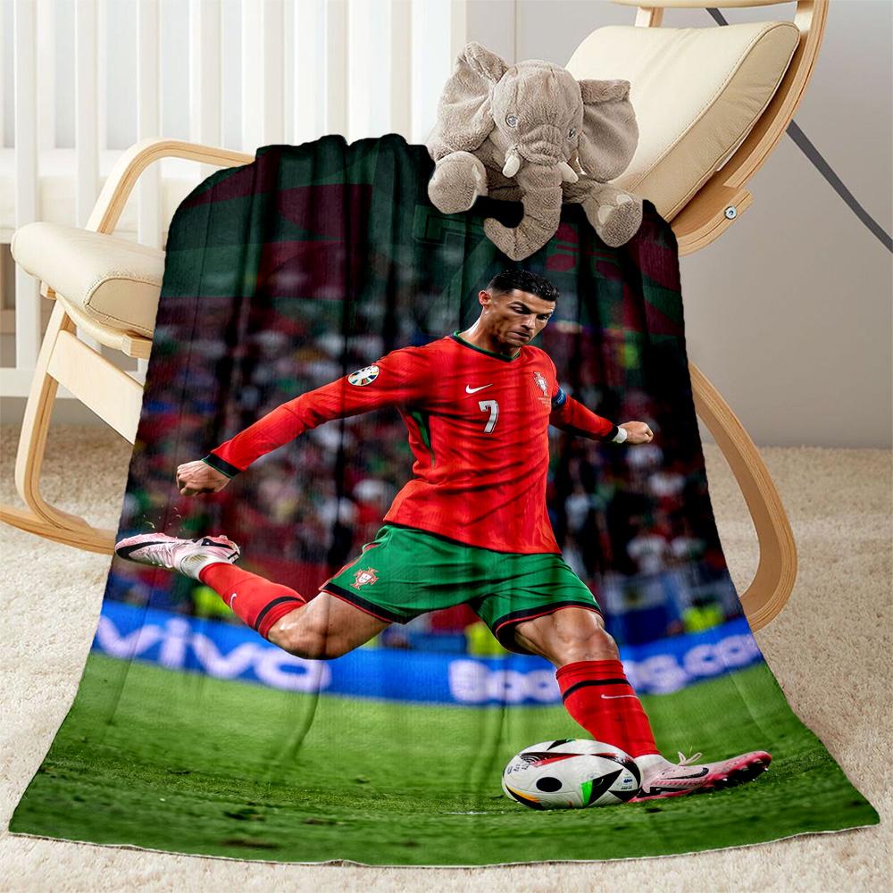 Cristiano Ronaldo 108 Blanket Soft Warm Cozy Suitable for Bed Livingroom Bedding Four Seasons Multipurpose Stylish Decor