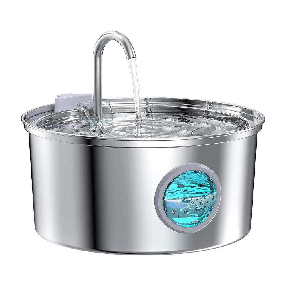 Фонтанчик для питья домашних животных 3,2 л с краном из нержавеющей стали и автоматической фильтрацией