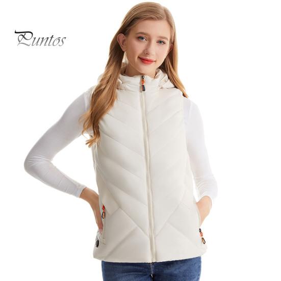 Женский осенне-зимний утепленный жилет с 11 зонами подогрева, 3 уровня температуры, застежка-молния с карманами на молнии, однотонный теплый жилет без рукавов с подкладкой для домашних выходов