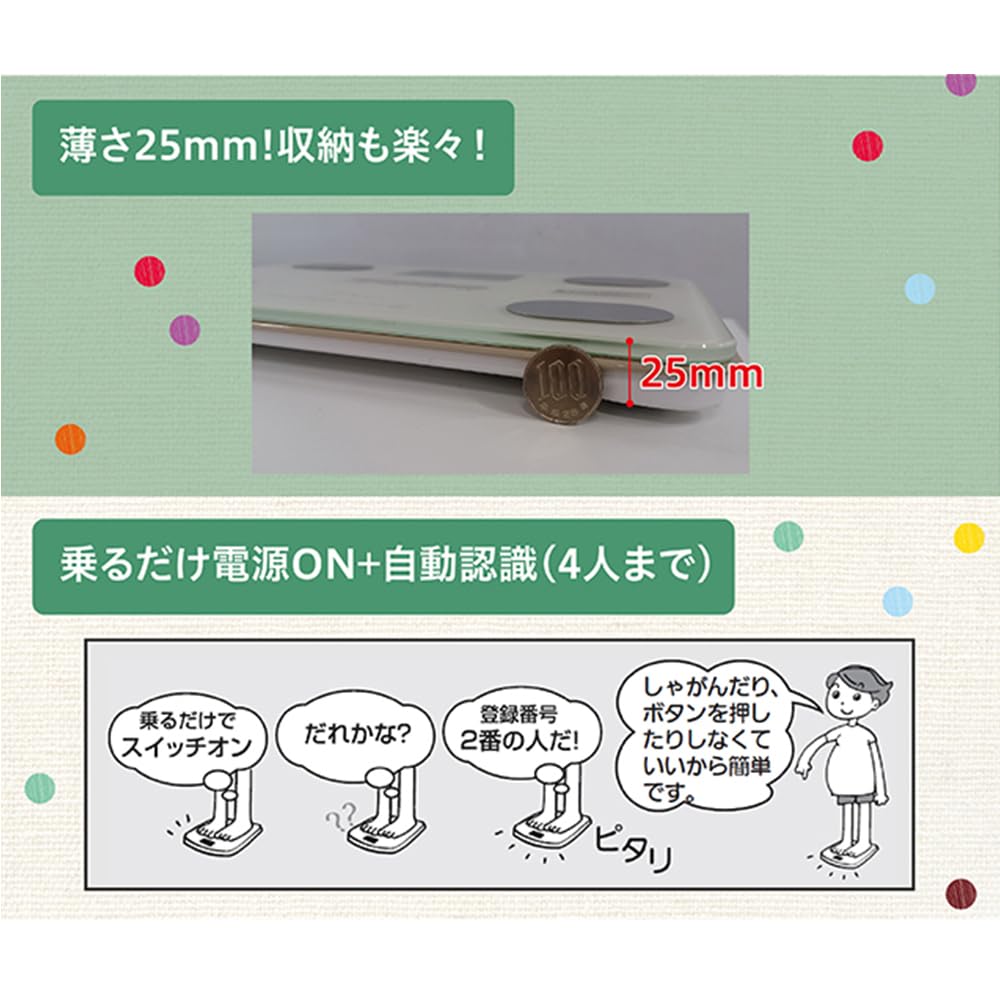 Tanita Weight and Body Composition Monitor White WH Fit Scan Powers On Just by Riding FS-102