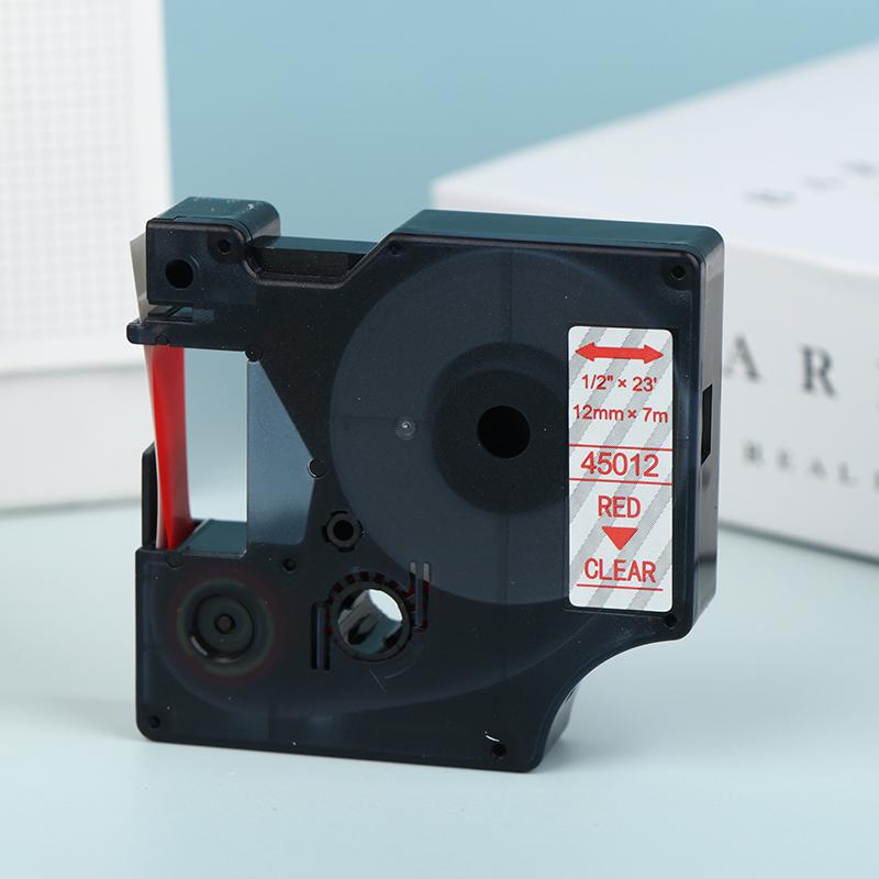 Многоцветные ленты для принтера этикеток Самоклеящиеся этикетки Водонепроницаемые и устойчивые к царапинам D1 6/9/12/19/24 мм