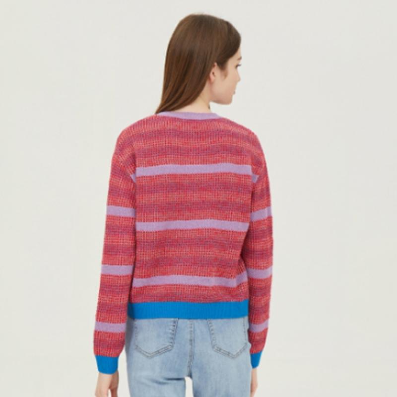  Benetton Benetton цветной полосатый вязаный кардиган Bakca4341 Pk