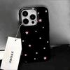 Защитная крышка с дизайном в виде черных и белых звезд для серии iPhone 17 16 15 14 13 12 11 16E Pro Max Plus