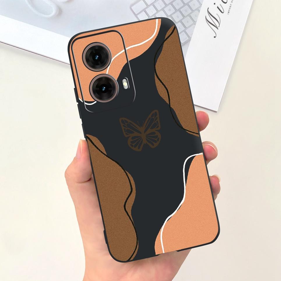 For Motorola Moto G85 Funda Coque 2025 Women New Fashion Pattern Soft Luxury Liquid Silicone Bumper Shell Slim Phone Case Cover