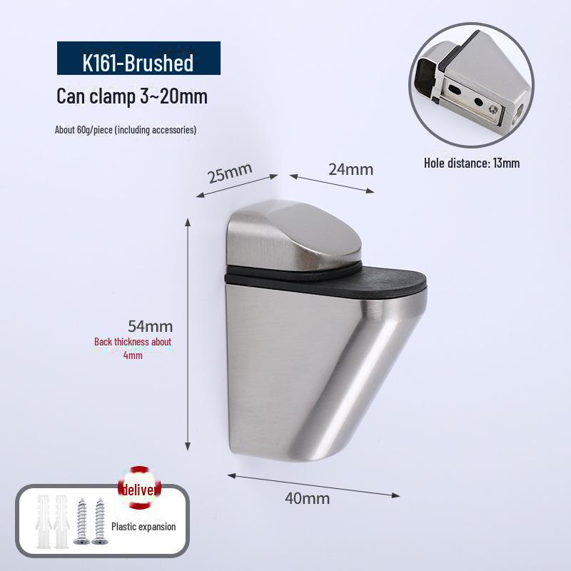 F-образный зажим для стекла Duckbill для ванной комнаты/кухни