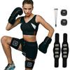 EMS Abdominal Muscle Training Belt with Stainless Steel Electrode No Gel Sheets Abdominal Muscle Training Machine with Calorie Muscle LCD 10 30