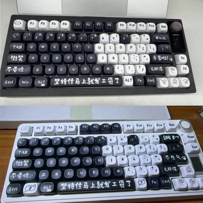 MOA Height Keycaps 135 шт. Термосублимация Стирающиеся цвета Тема «Коты» Набор кейкапов Индивидуальная настройка для механических клавиатур