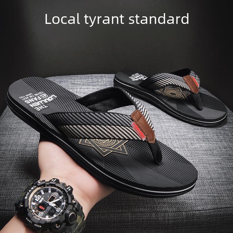 2025 Мужские пляжные шлепанцы на толстой подошве: Стильные летние сандалии для активного отдыха