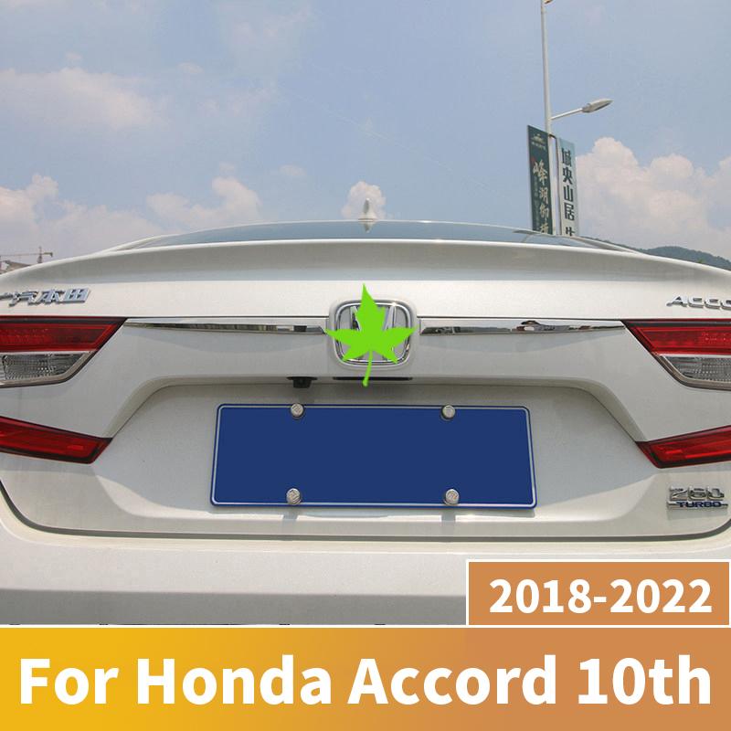 For Honda Accord 10th 2018 Stainless Steel Car Rear Trunk Protector Trim Cover Tail Box Door Lid Sequin sticker
