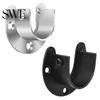 Wardrobe Hanging Rod Base 1/4/8Pcs Stainless Steel Closet Holders Strong Load-bearing Easy to Durable Pole Support Install Heavy Duty Metal