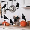 Halloween Themed Black Crow Glass Wall Sticker For Dining Room And Entryway