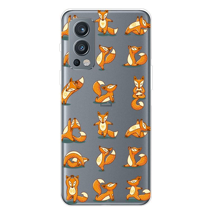 Чехол для OnePlus Nord 2 5G, ТПУ Силикон, Мягкий, Мультяшный, Прозрачный Чехол для Телефона One Plus Nord 2 5G, Nord2 5G, Прозрачный Coque