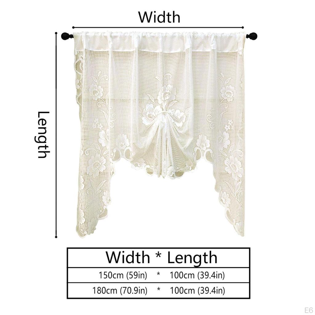 Breathable Swag Valance for Small Rod Pocket Design Bathroom and Hotel