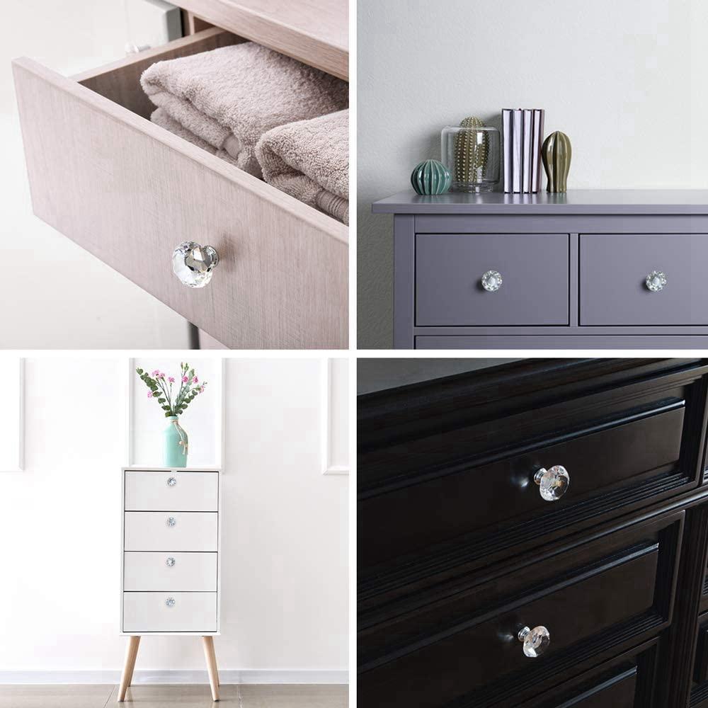 Современное 30-мм хрустальное стекло для комода, ручка для дверцы ящика, мебельные ручки, ручки для шкафа