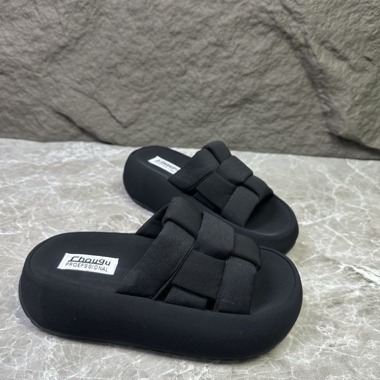 2025 Summer New Fashion Thick-soled Woven Slippers Women Wear Open-toed Versatile High-end Cool Slippers Women
