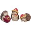 Valery Madelyn Autumn Ornaments, Seasonal Decor, Cute Hedgehog Set of 3 Figurines, Objects, Interior Decor, Outdoor Decor, Statues, Autumn Garden,