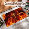 Personalized Crystal Velvet Carpet Galatasaray FC Pattern Non Slip Floor Rug