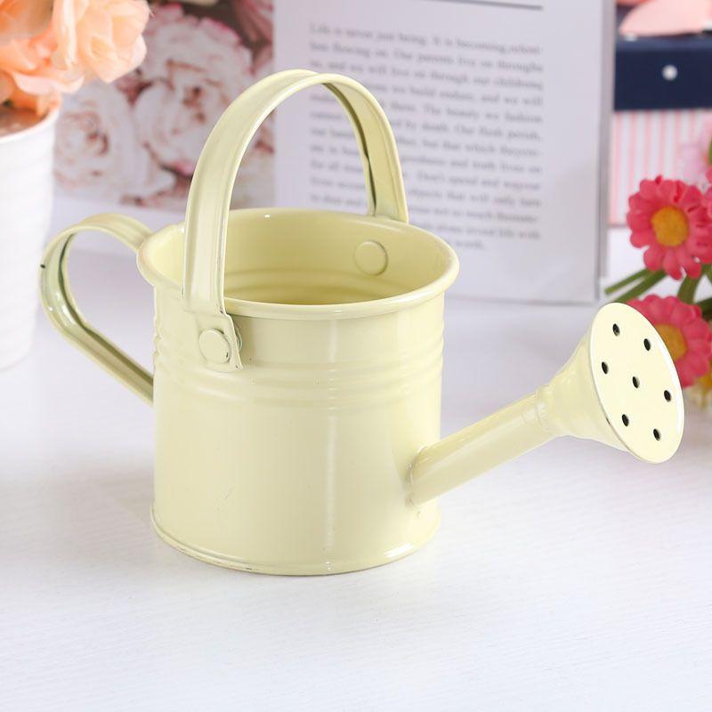 Delightful Light Blue Mini Flower Kettle Water Spraying Metal Pot For Outdoor Use