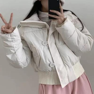 Корейская мода ретро теплая куртка из овечьей шерсти женская новая утолщенная куртка с отложным воротником High Sense Vintage Casual Short Overcoat Winter