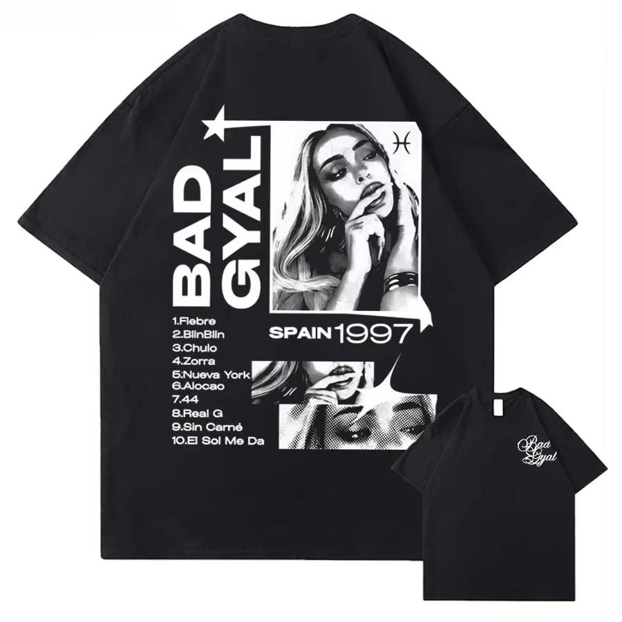Summer Singer Bad Gyal Album Tour Graphic Cotton Printed Tshirt for Unisex Women Streetwear Tops Breathable Casual