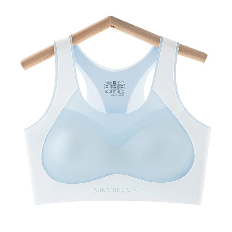 A Antibacterial Traceless Girls Underwear Middle and High School Students Bra Lift Corrective Sports Vest Girls - Years