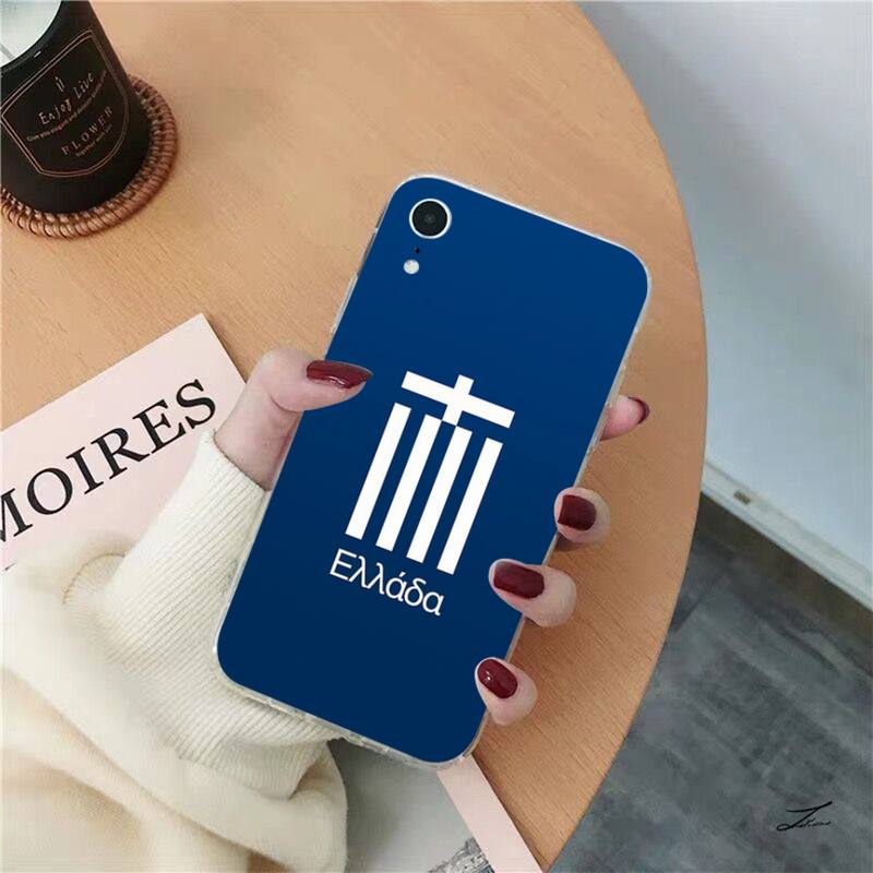 Чехол для телефона с греческим национальным флагом Греции для iPhone 13 11 12 pro XS MAX 8 7 6 6S Plus X 5S SE 2020 XR