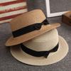 Sunscreen Korean Straw Hat Summer British Retro Flat Top Fresh Top Hat Sunshade Beach Hat Travel Trend Summer