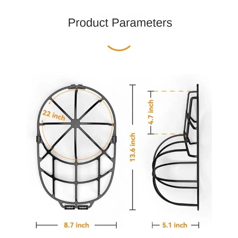 1 шт. Многофункциональная мойка для бейсбольных кепок, подходит для мойки шляп, каркас для мойки PP, двухъярусная защитная сетка для чистки шляп