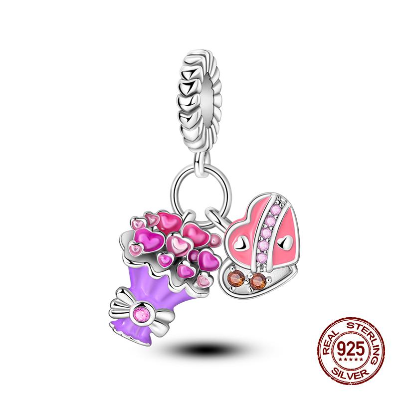 100% Стерлингового Серебра 925 Пчелы Бабочка Ежик Рыба Подвески Бусины Подходит Оригинальные Браслеты 925 DIY Ювелирные Изделия Подарки На День Рождения