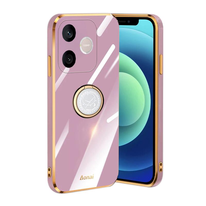 Чехол для Honor 600 Lite Гладкий Электрооplated Магнитное Кольцо-подставка Для Honor 600 Lite Задняя крышка