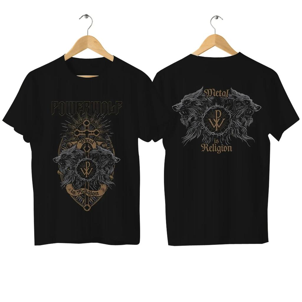 2024 Unisex Powerwolf T Shirt Casual Wolves & Ravens T-shirt Graphic Oversized Breathable Comfortable Streetwear S-3XL Cool Tee