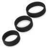 Pack of 3 Black SiliRing Silicone Cockrings - LoveToy - Flexible Cockrings