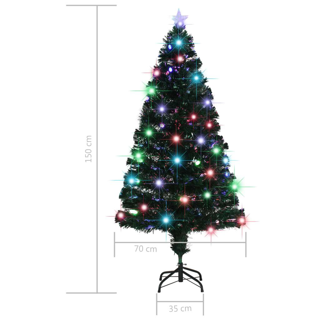 Illuminated Christmas Tree with Stand and LED 150 cm Fiber Optic