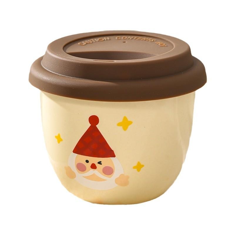 Рождественская керамическая чашка-рука, зимняя чашка-грелка для рук, термос, чашка для воды малой емкости, кофейная чашка для повседневного использования, чашка с силиконовой крышкой
