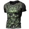 Summer T-shirt Hip Hop Series Digital 3D Printed Men's Street Short Sleeved Sports T-shirt Top
