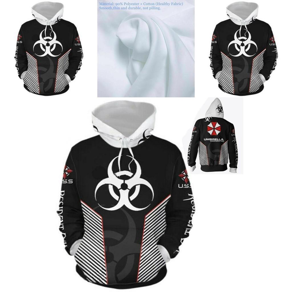 Злой Житель Зонтичная Корпорация Худи Косплей Куртка Пуловер 3D Пальто Принт