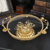 Американская легкая роскошь фруктовая тарелка украшение домашняя стеклянная фруктовая тарелка гостиная новый журнальный столик тарелка для сухофруктов тарелка для хранения сервировочная