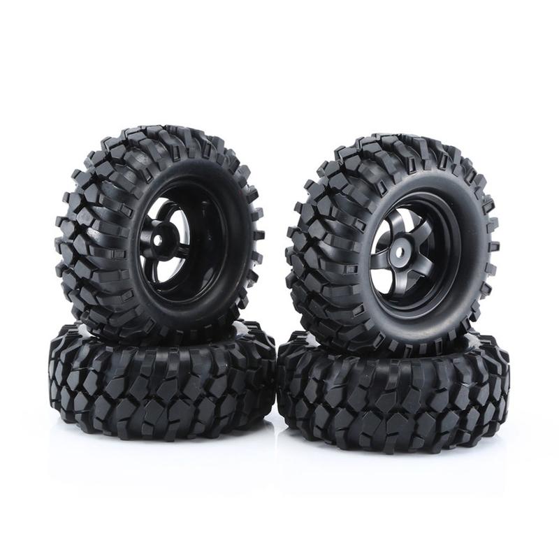 Rubber Made Buggy Tires Wheel Tires Model Crawler Car Wheel Hub Beadlock for 1/10 Car Toy for D90 CC01