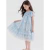 Sweet Light Blue Dress for Girls - Summer Children's Princess Floral Dress