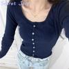 Secret Jam Vintage Knit Cardigan Women Long Sleeve Slim Knitted Sweater Y2k Short Jumper Korean Fashion