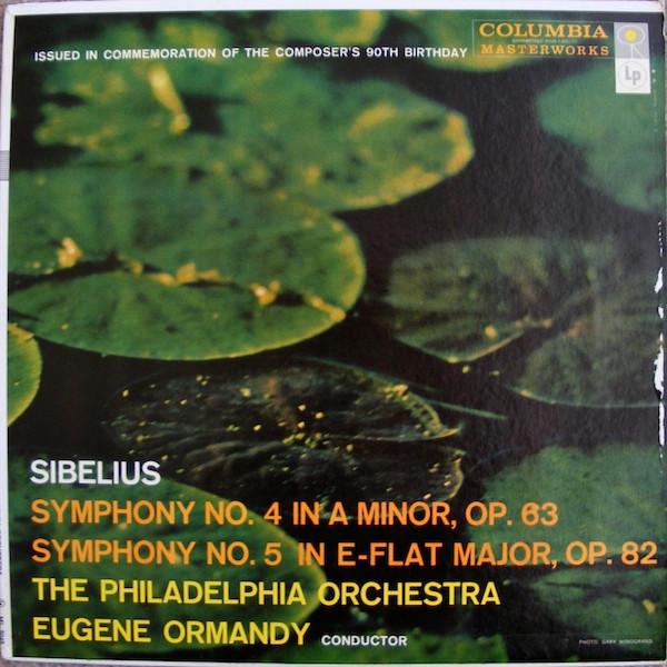 Виниловая пластинка EUGENE ORMANDYCONDUCTING THE PHILA Симфония № Сибелиуса. 4 в ля миноре ML5045 COLUMBIA MASTE US Классическая Б/У