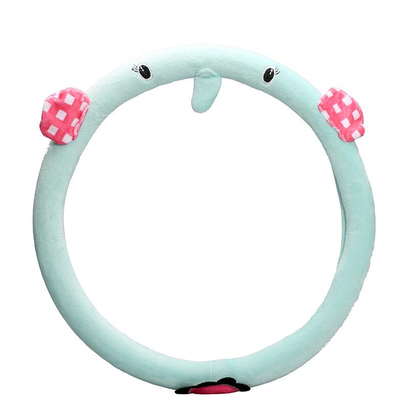 Minnie Mouse Car Steering Wheel Cover Cute Mickey Cartoon Plush Steering Covers Skin-Friendly Creative Car Accessory