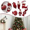 6x Christmas Tree Hanging Ornaments with Flocking Candy Pinecone Boot Xmas Tree Pendants Baubles for Holiday Party Thanksgiving
