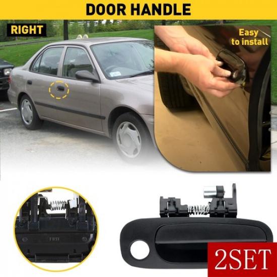 For 98-02 TOYOTA COROLLA Outside Right Black Front RH Outer Side Door Handle