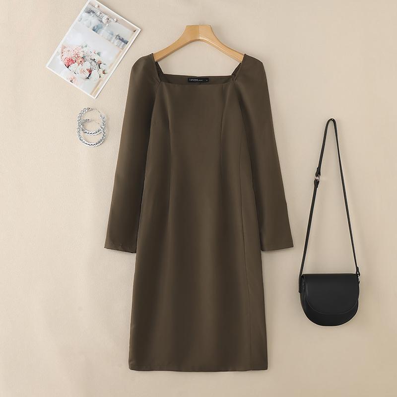 ZANZEA Женское повседневное платье-футляр с квадратным воротником и короткими рукавами