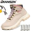 High Top Safety Shoes Steel Toe Work Boots Anti-Puncture Anti-smash Soft Casual Walking Shoes Waterproof Boots for Women