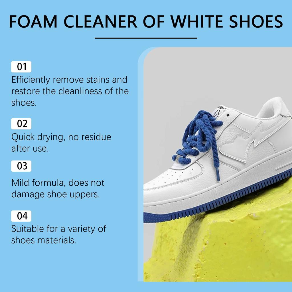 Средство для чистки обуви белого цвета, пена для сухой чистки, средство для чистки спортивной обуви, пена для чистки обуви без воды, 100 мл