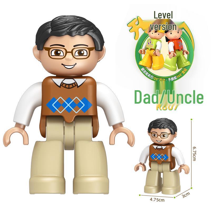 Compatible Large-Particle Building Block Minifigure Educational Toys for Early Childhood
