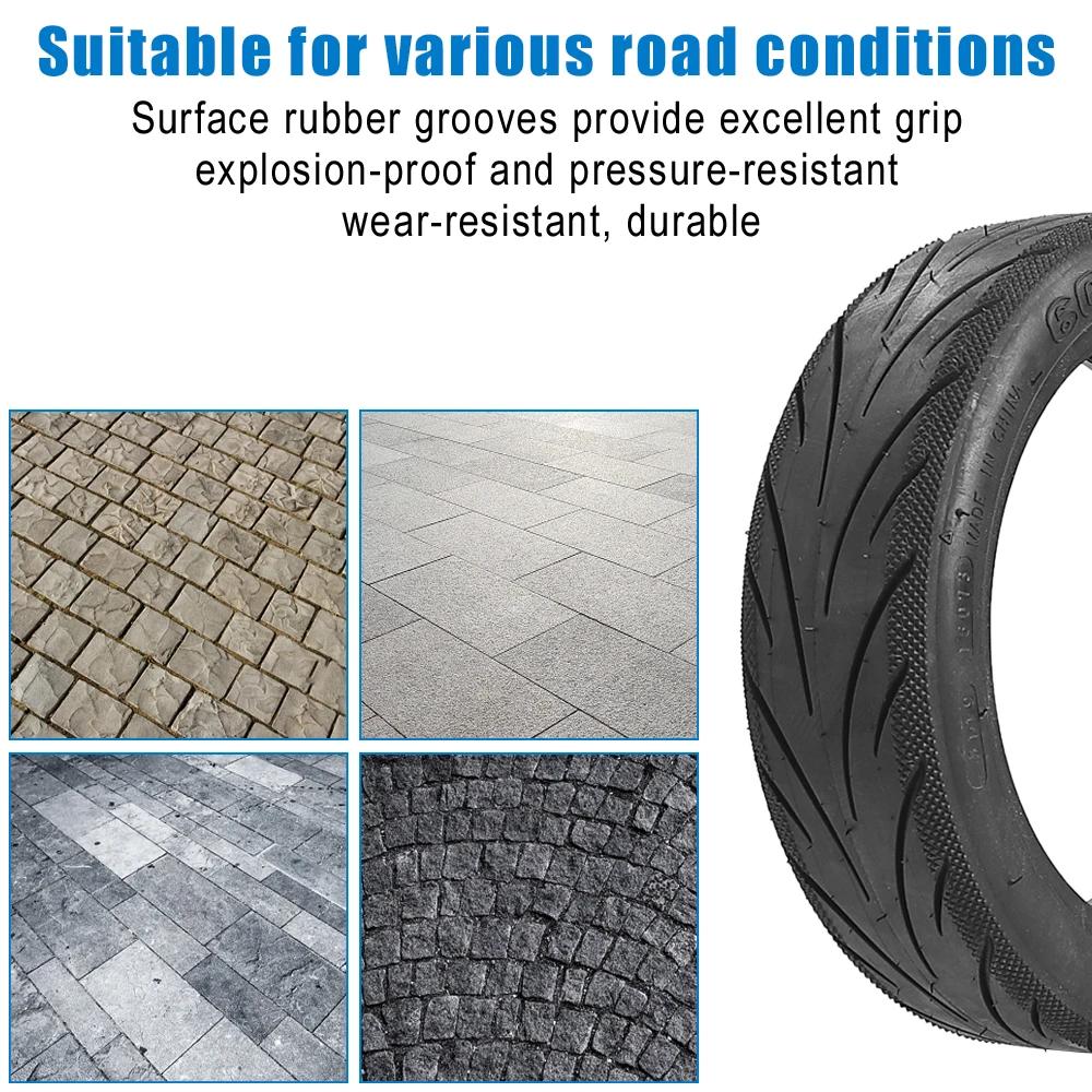 Электрический самокат 10 дюймов передняя или задняя бескамерная шина CST 60/70-6.5 резиновая шина для Segway Ninebot MAX G30 KickScooter часть колеса