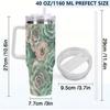 Drop Shipping 40oz Insulated Sublimation Mug With Straw Stainless Steel Tumbler For Truck Driver Long Distance Use
